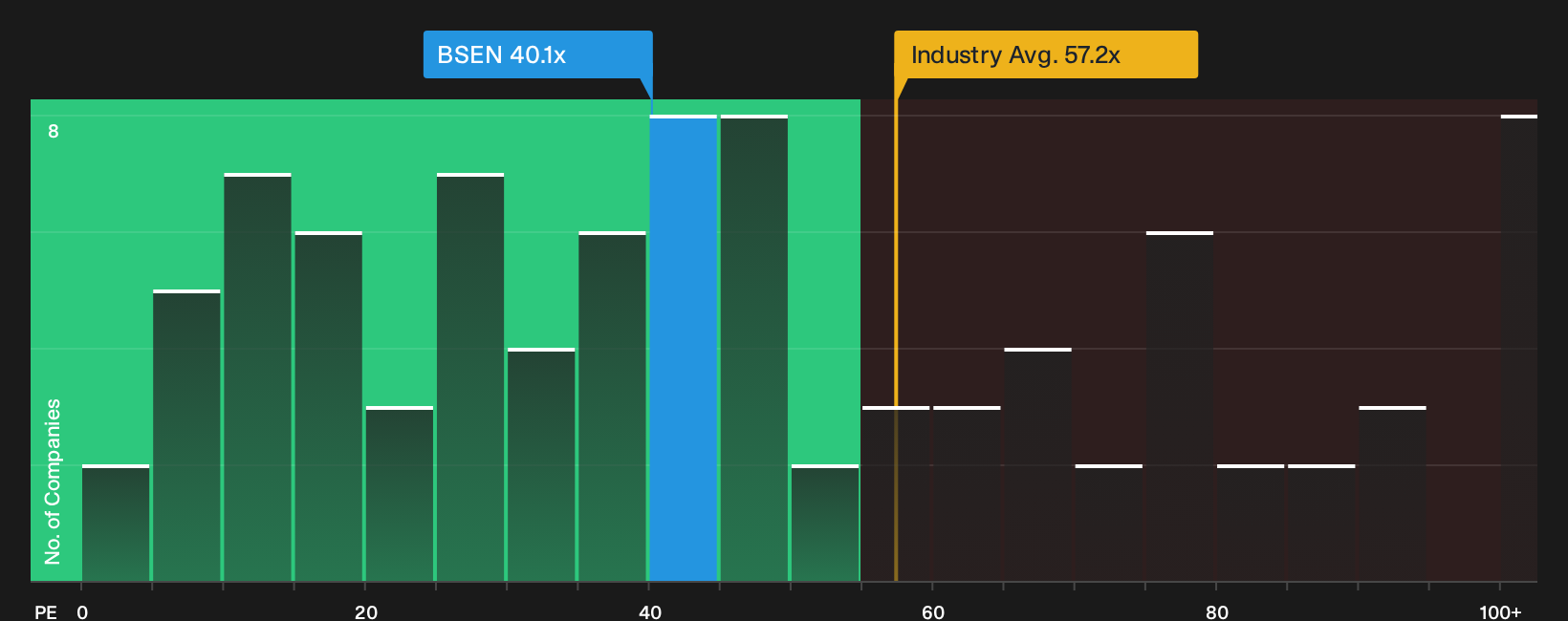 TASE:BSEN P/E Ratio as at Oct 2026