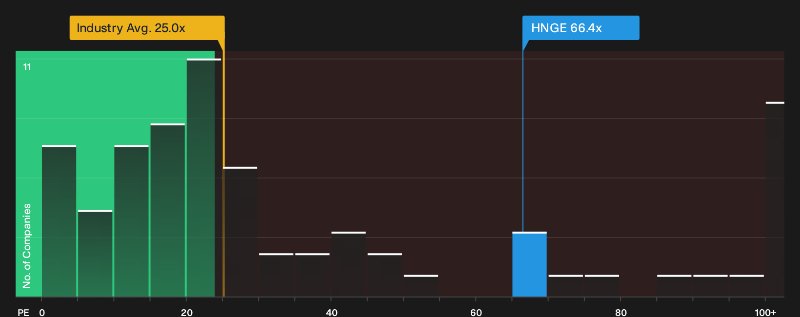 NYSE:HNGE P/E Ratio as at Sep 2026