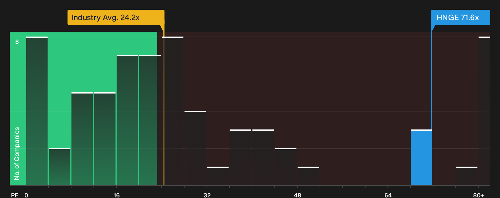 NYSE:HNGE P/E Ratio as at Sep 2026