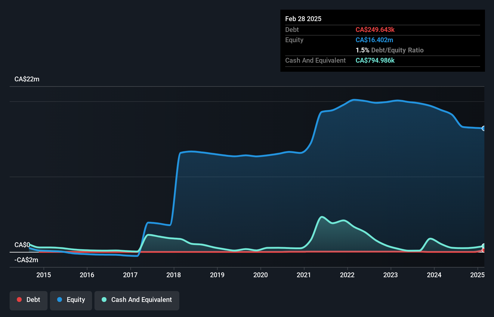 TSXV:VLI Debt to Equity History and Analysis as at Nov 2024