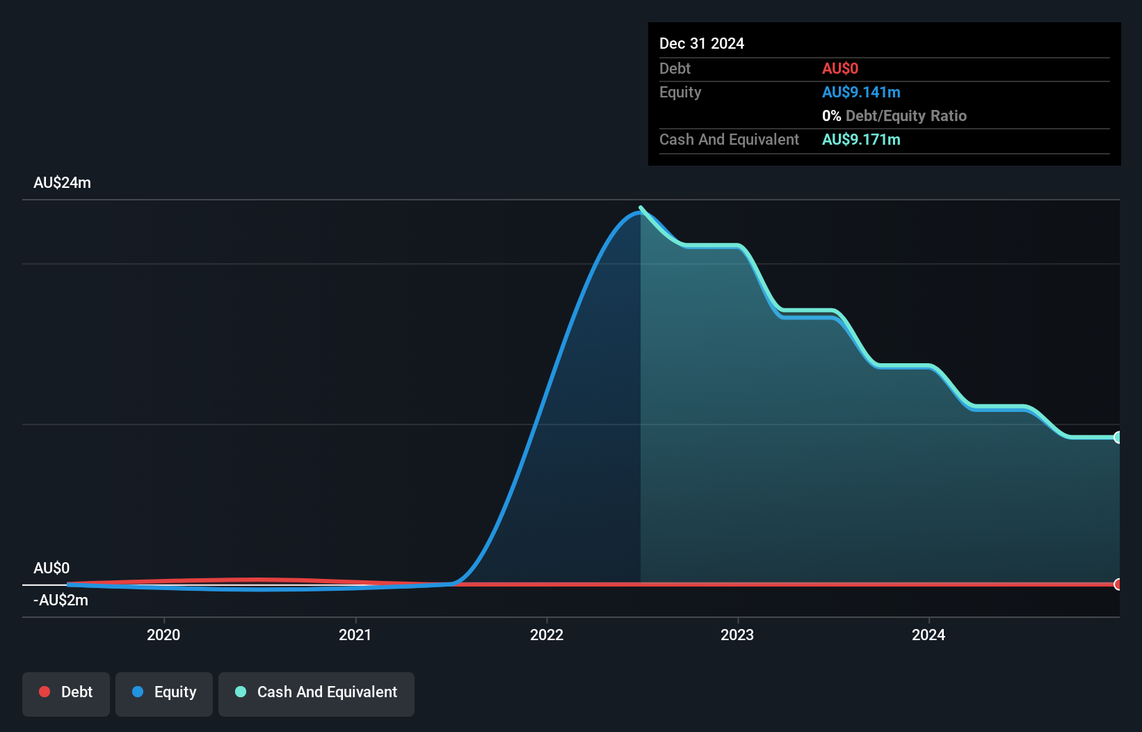 ASX:MI6 Debt to Equity History and Analysis as at Dec 2024