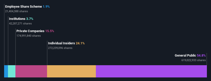 SZSE:002283 Ownership Breakdown as at Dec 2024