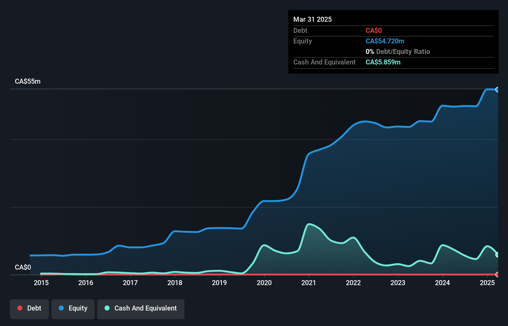 TSXV:RDS Debt to Equity History and Analysis as at Dec 2024