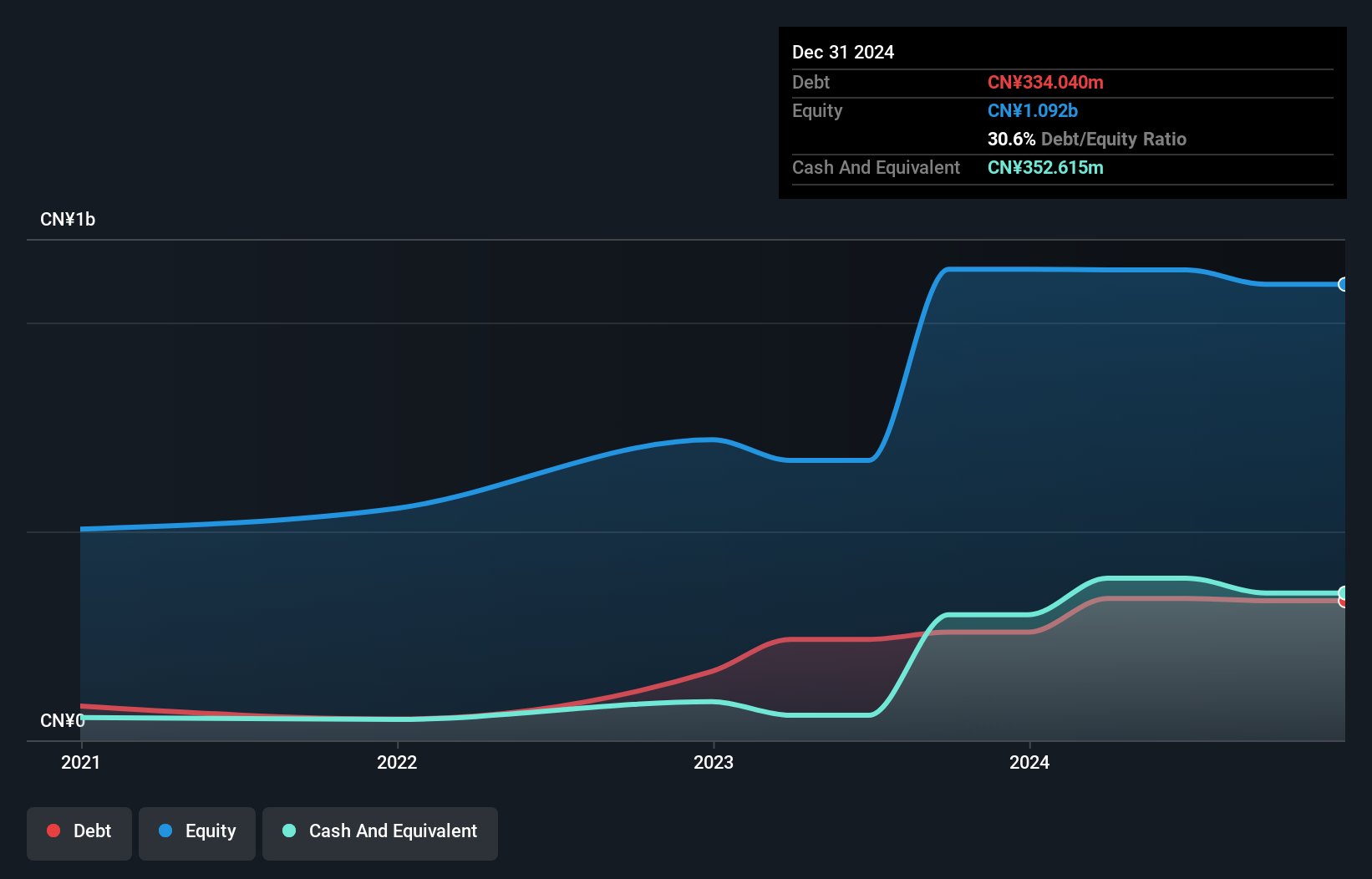 SEHK:2502 Debt to Equity History and Analysis as at Dec 2024