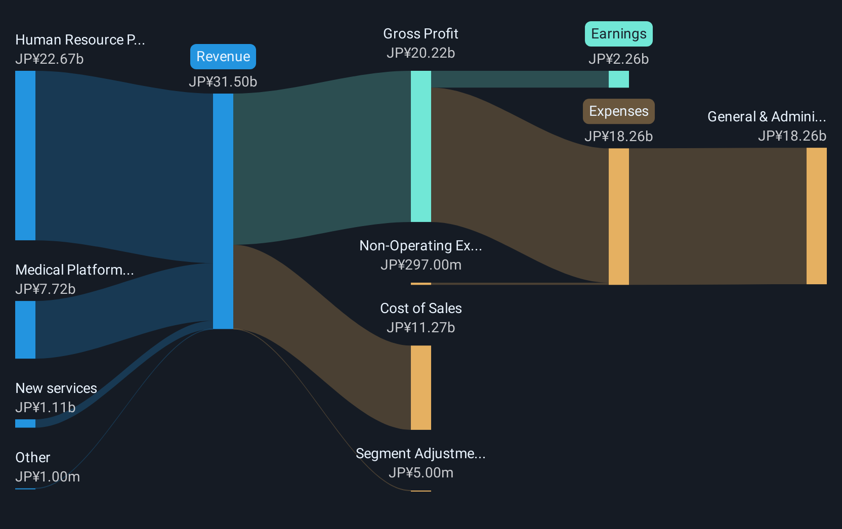 TSE:4480 Revenue and Expenses Breakdown as at Jan 2025