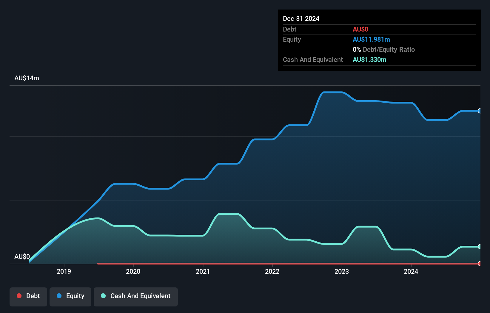 ASX:ARN Debt to Equity History and Analysis as at Dec 2024