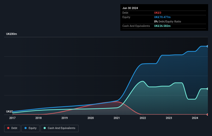 AIM:LBG Debt to Equity History and Analysis as at Oct 2024