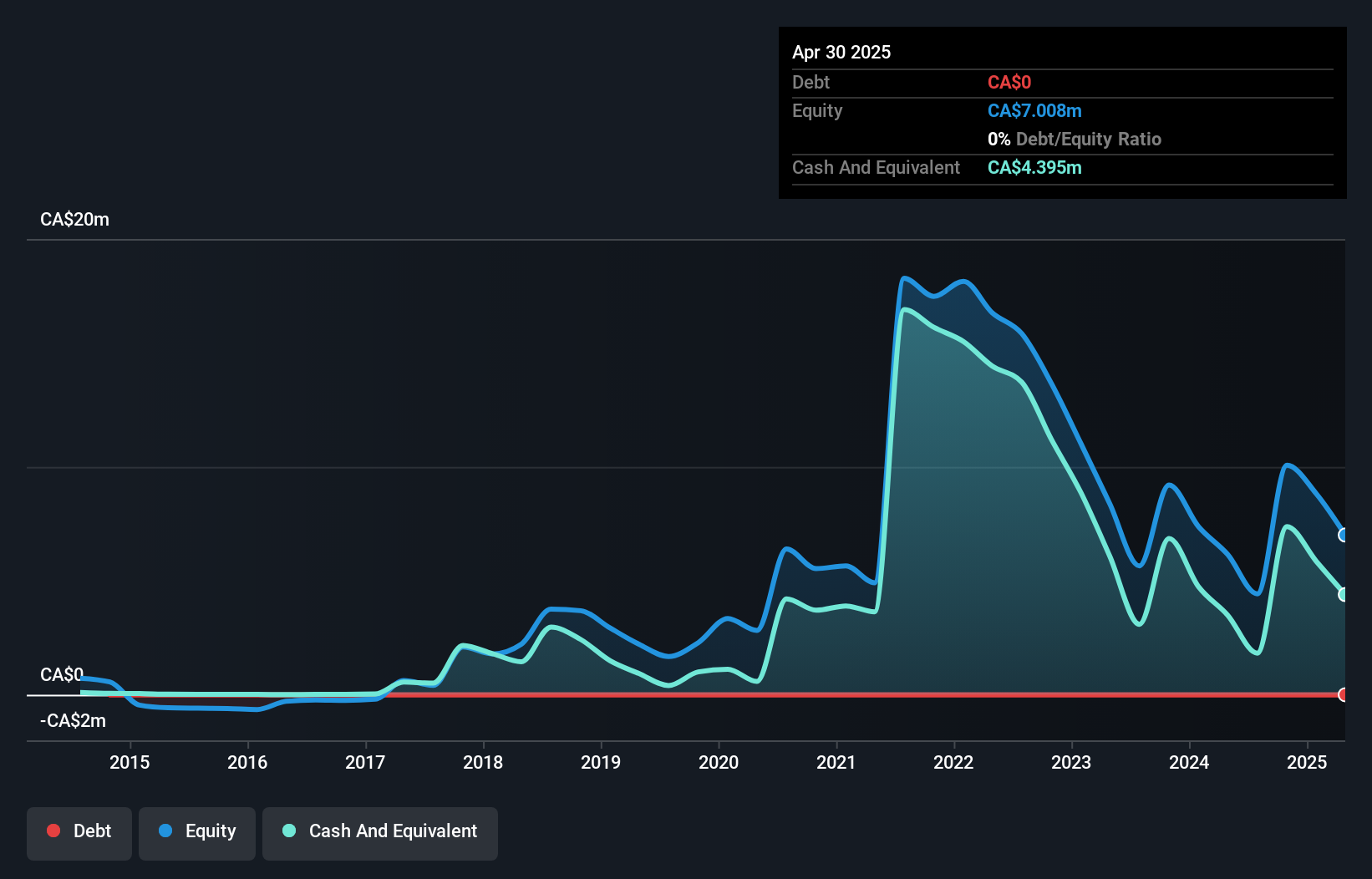 TSXV:PGZ Debt to Equity History and Analysis as at Dec 2024