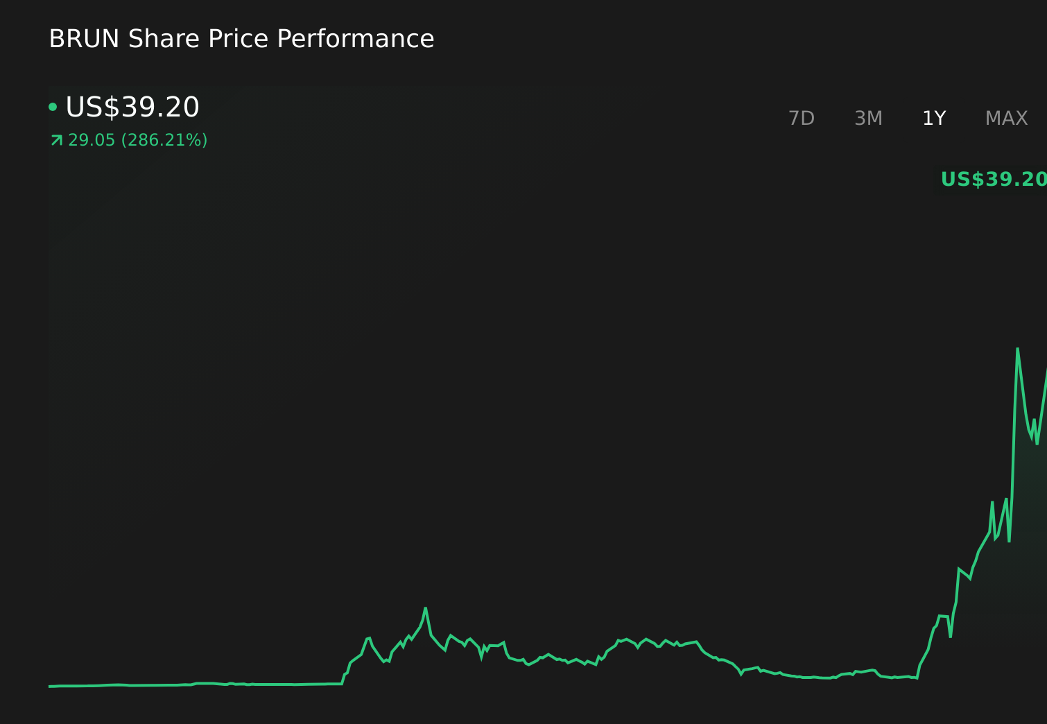 BRUN 1-Year Stock Price Chart